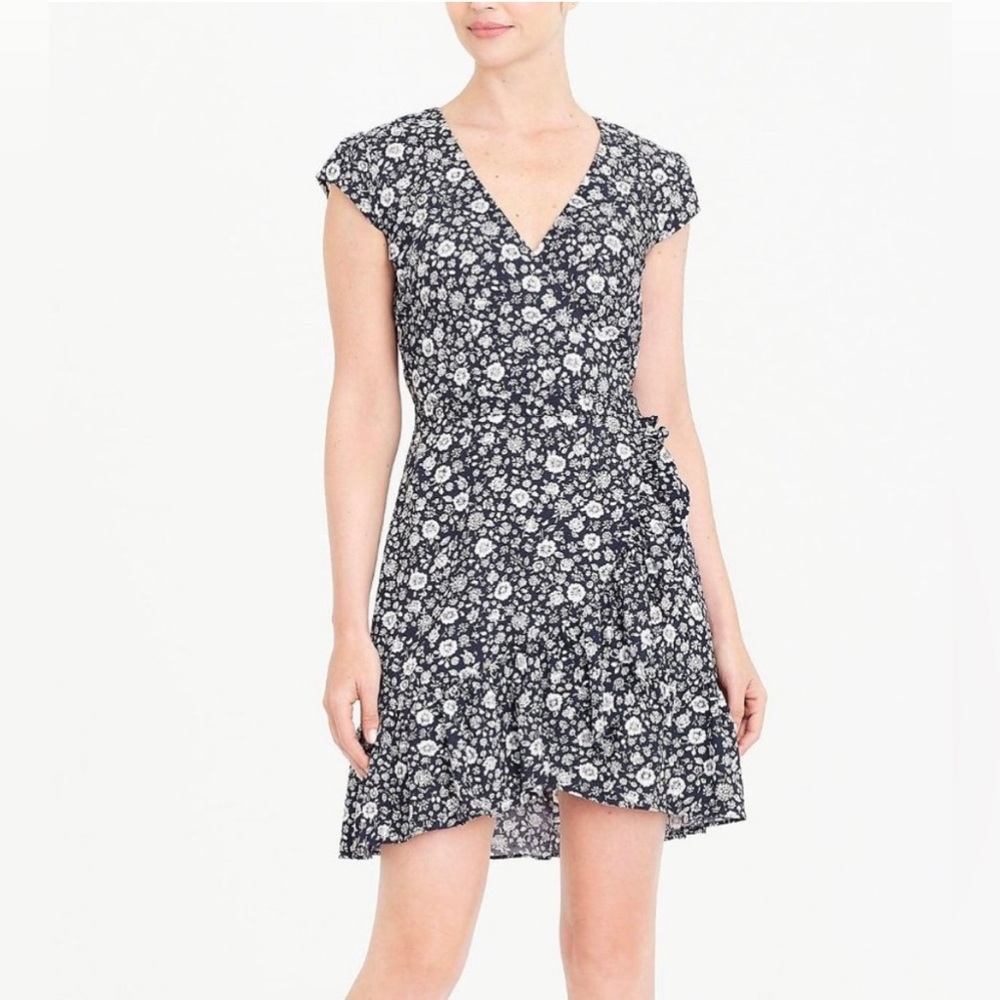 J. Crew Mercantile Navy Floral Dress